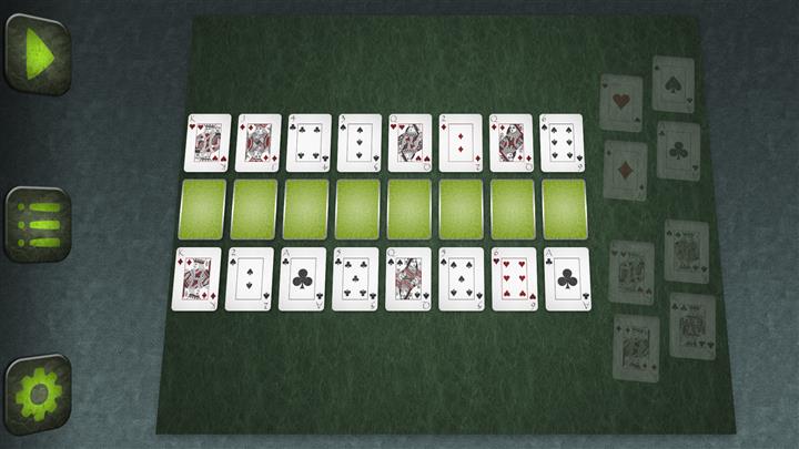 Cabeças e caudas (Heads and Tails solitaire)